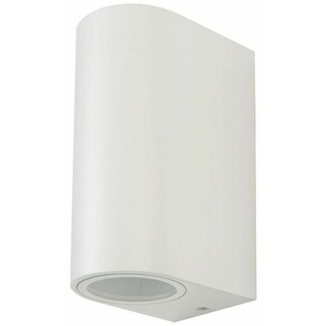 Foco de pared LED doble V-TAC con soporte 2 GU10, redondo, aluminio, color blanco, IP44
