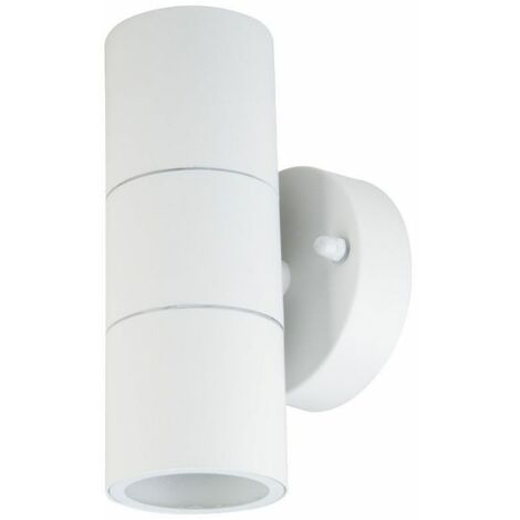 Foco de pared LED doble V-TAC con soporte 2 GU10 redondo blanco mate IP44