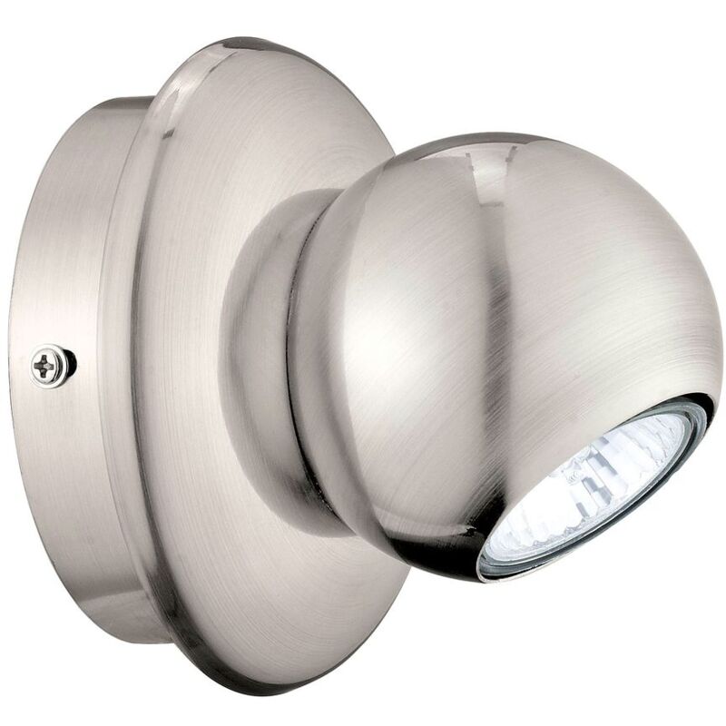 

Foco de pared plateado para sala de estar, punto de bola, iluminación para pasillos, móvil en un juego que incluye bombillas LED