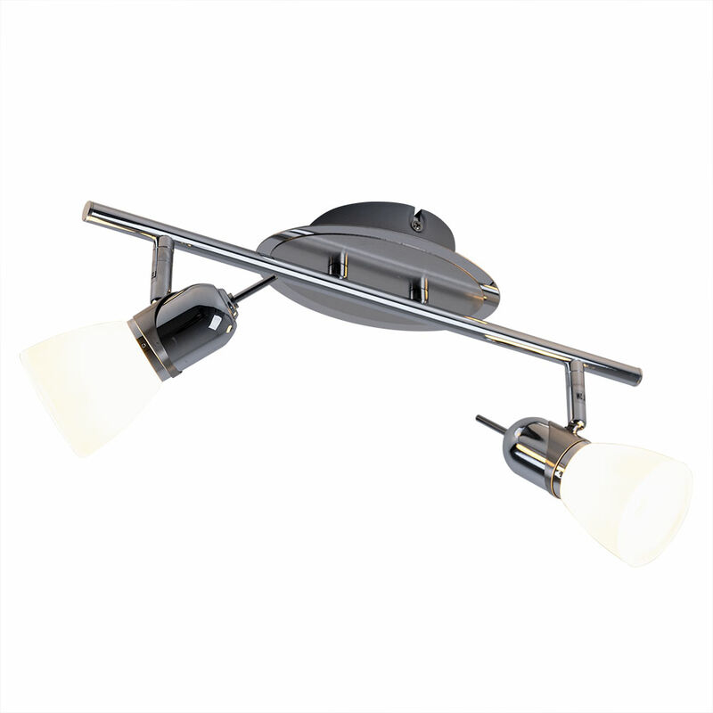 

Foco de pared Spot aplique de pared interior foco 2 llamas E14 lámpara de salón, con focos móviles, L x An 41x 16 cm