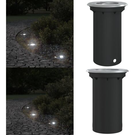 Foco de suelo exterior redondo aluminio negro 10,5x10,5 cm - Foco de jardín - Iluminación exterior