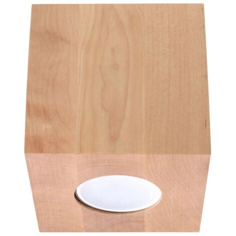 Foco de superficie Vano madera natural