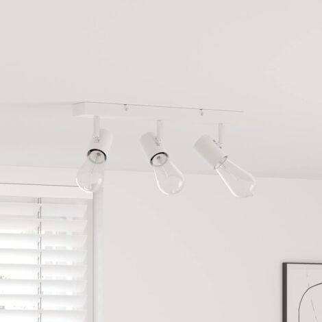 Foco de techo Blanco 38 x 6.5 x 11.5 cm Acero vidaXL