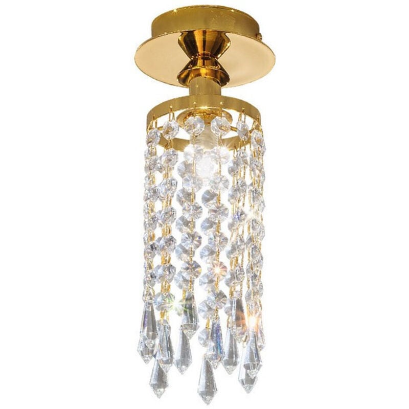 Charleston - Foco de diseño montado en superficie de cristal, oro pulido, 1x G9 - Kolarz