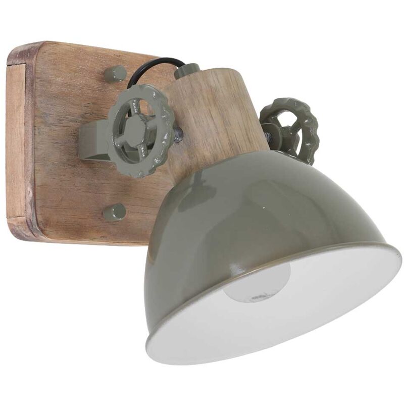 Mexlite - foco - Gearwood - verde - metal madera de caucho - foco