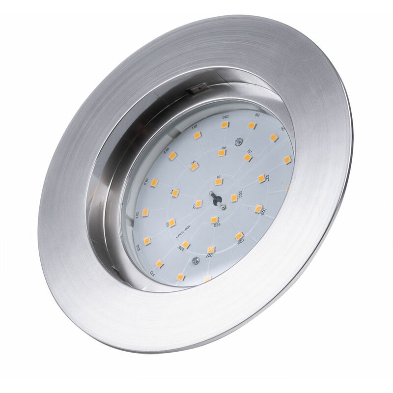 

Foco de techo LED empotrable de techo lámpara de baño Plafón de techo empotrable de techo LED, plateado redondo, IP44, LED 12 W 1000 lm blanco