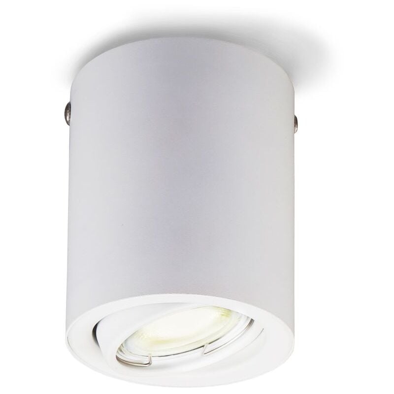 

Foco de techo LED integrado para interior incl. bombilla 5W GU10, Luz blanco cálido 3000K 400 lúmenes