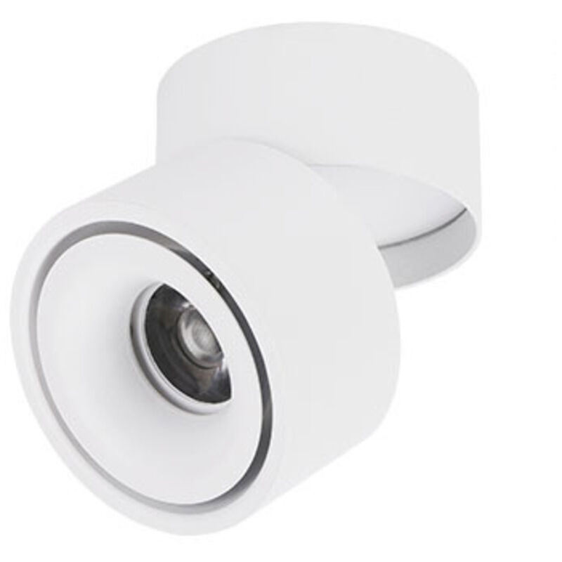 Foco de techo LED interior ajustable de 10W y 360 grados / Iluminación COB de montaje en superficie / 10x10cm / Aplique de aluminio o foco negro