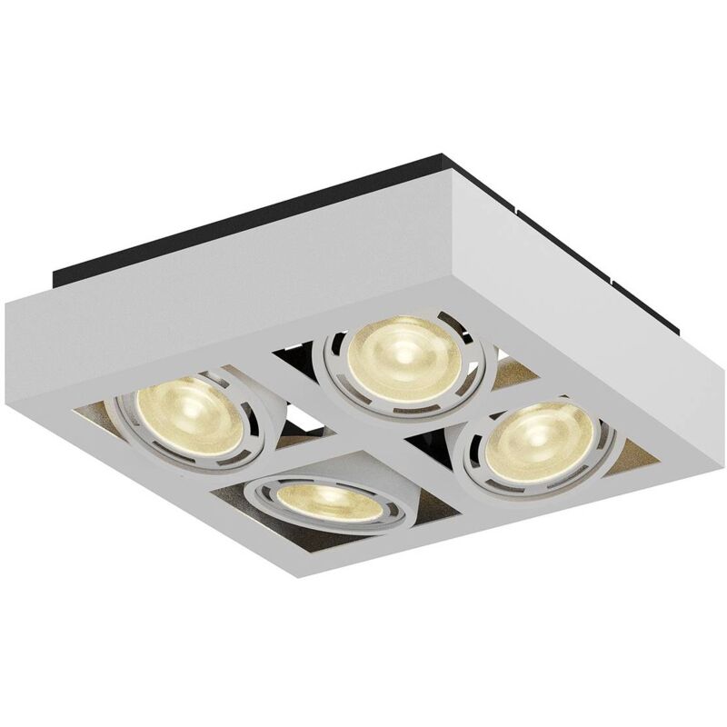 

Foco de techo LED Ronka, 4 brazos cuadrado blanco