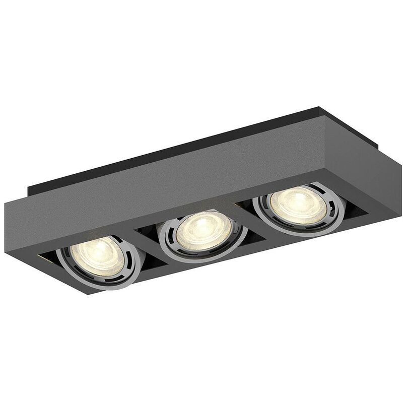 

Foco de techo LED Ronka, GU10, 3 brazo gris oscuro