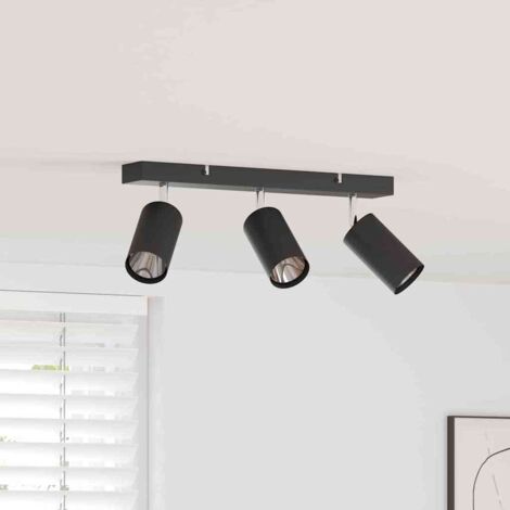 Foco de techo Negro 38 x 5.5 x 16.5 cm Acero