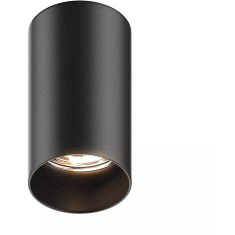 Foco de techo negro con ojal 1xGU10 50W Tuba Zuma Line