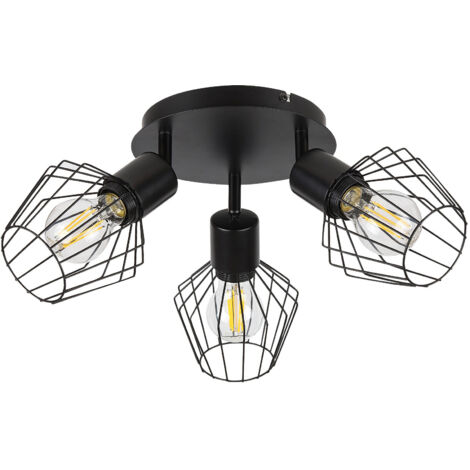 Foco de techo negro E27 3x40W Belano 3536 Rabalux