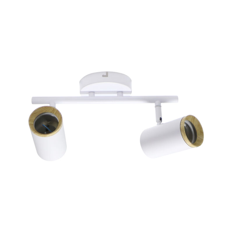 

Foco de Techo Orientable Wood 2XGU10 Blanco,Marrón - Iluminashop