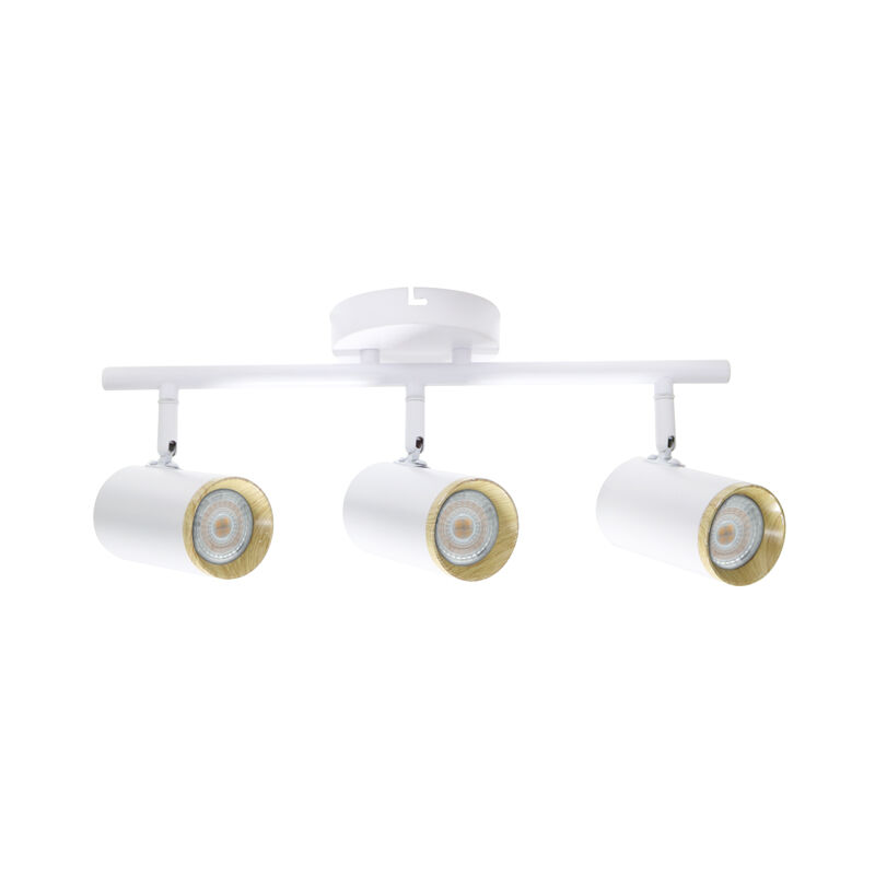 

Foco de Techo Orientable Wood 3XGU10 Blanco,Marrón - Iluminashop