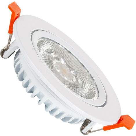 Foco Downlight LED 10W COB Superslim Direccionable Circular Blanco Corte Ø90 mm CRI90 Expert Color No Flicker Blanco Neutro 4000K 24°