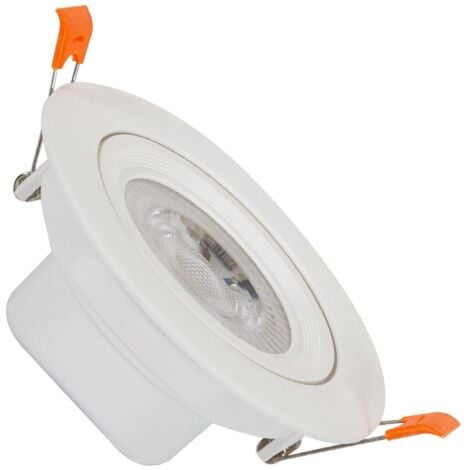 EFECTOLED Foco Downlight LED 12W Solid COB Direccionable Circular Blanco Corte Ø 95 mm Blanco Frío 6000K 60º