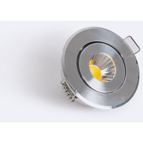 Foco Downlight LED 1W Circular COB CRI90 Corte Ø 45 mm Silver 5000K Blanco Frío