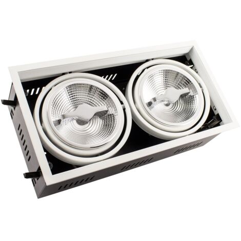 Foco Downlight LED 30W Regulable Kardan AR111 Corte 315x165 mm No Flicker 5500K Blanco Frío