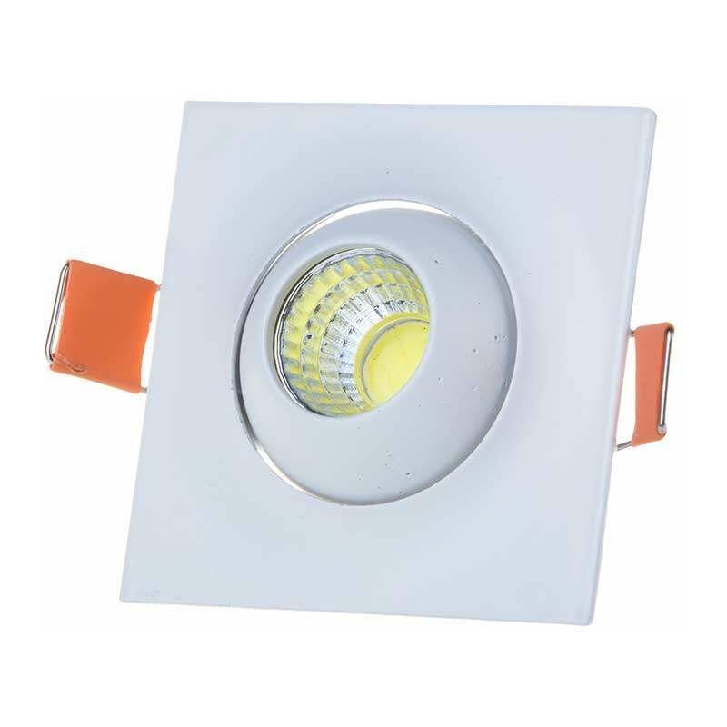 

Downlight led Cob Mini Premium empotrable Cuadrado Orientable 3W 60° Temperatura de color - 6000k Blanco frío