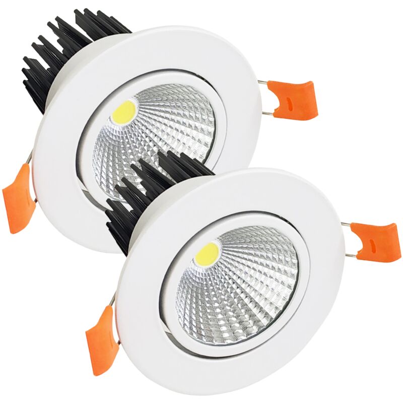 

Foco Downlight LED 7W 650LM Orientable Corte 65mm | Blanco Frío 6500K - Pack 2 Uds. - Blanco Frío 6500K