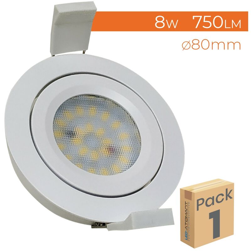 

Foco Downlight LED 8W 750LM Orientable Corte 70mm | Blanco Cálido 3000K - Pack 1 Ud. - Blanco Cálido 3000K