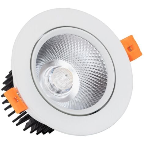 Foco Downlight LED COB Direccionable Circular 12W Blanco