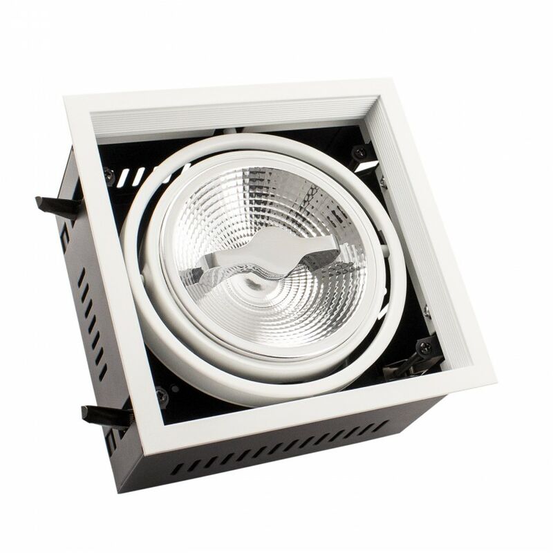 

Foco Downlight LED 15W CREE-COB Direccionable AR111 Regulable Corte 160x160 mm Blanco Frío 5500K . - Blanco Frío 5500K