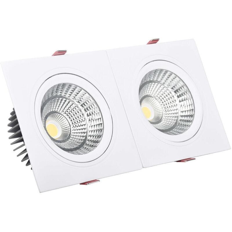 

Foco Downlight LED 20W Rectangular Doble New Madison Corte 205x90 mm Blanco Neutro 4000K - 4500K . - Blanco Neutro 4000K - 4500K