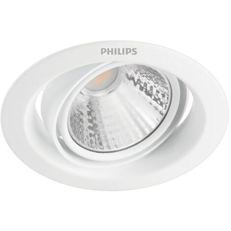 Foco LED de techo giratorio orientable 4.5W UGR<19 3000K luz cálida - Blanco