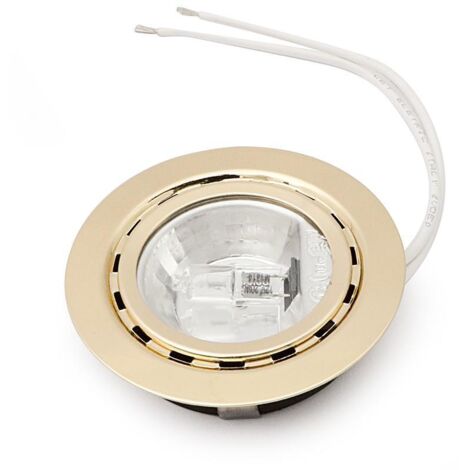 foco embutir halogeno astra 20w h16,5 oro faston jst, cable 2mts, transf. no incluido.