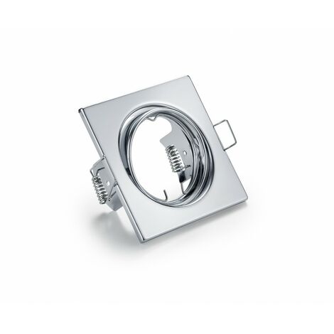 Foco Empotrable Cuadrado Jura 1xGU10 Cromo 8x8 cm Trio Lighting