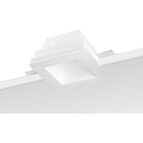 Foco empotrable Cuadrado Nobile en Yeso Blanco 9096