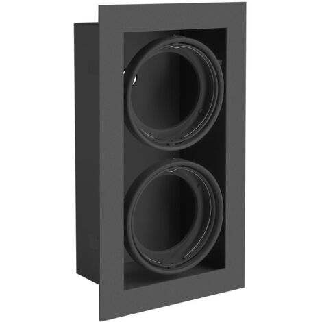 Foco empotrable de techo Pireo 2xAR111 GTV negro