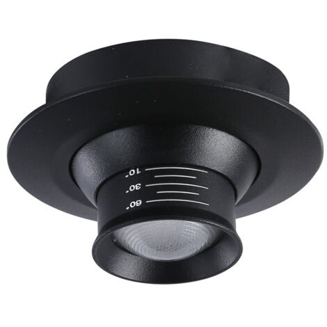 Foco Empotrable LED Con Zoom - Orientable - Chip Cree - 2700K - - Negro