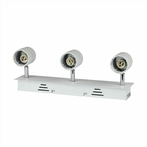 Foco empotrable LED triple V-TAC, 3 GU10, color blanco, ajustable