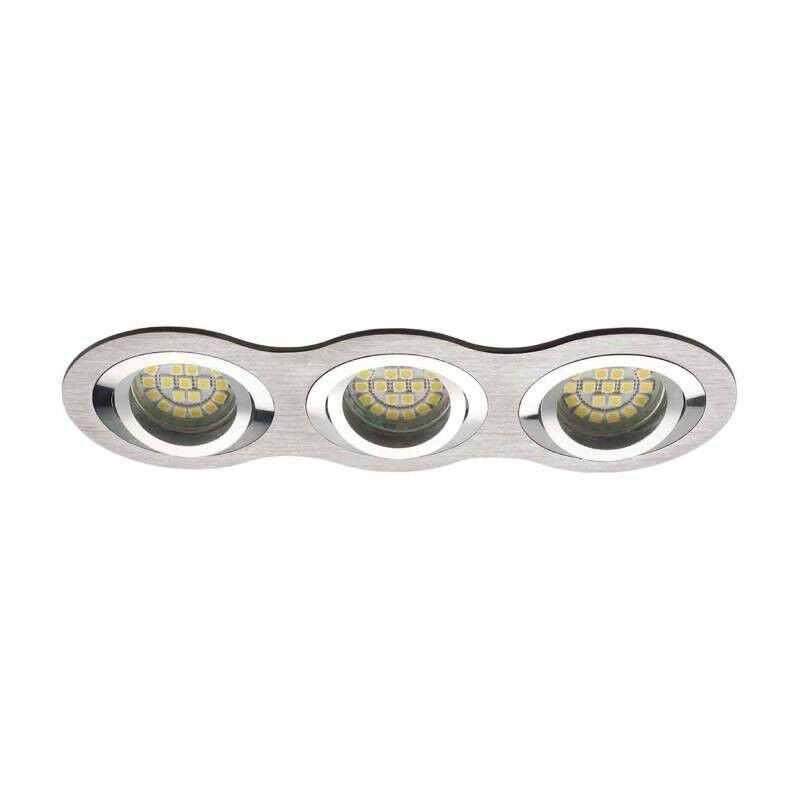 Punto incorporado Aluminio Brushed Round GU5.3/GU10 Orientable 30° IP20