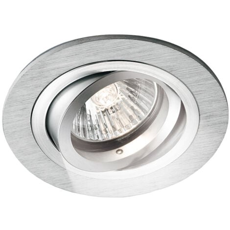 Foco empotrable redondo de aluminio satinado Noble 12W 50W 9086