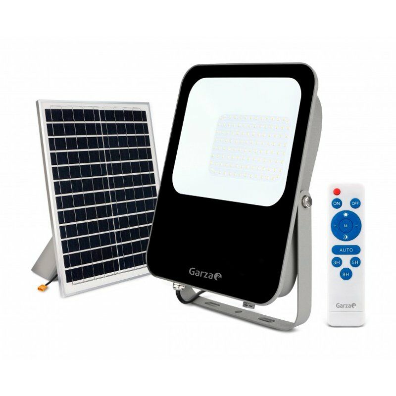 

Foco solar exterior con mando 6500K IP65 Potencia 120W