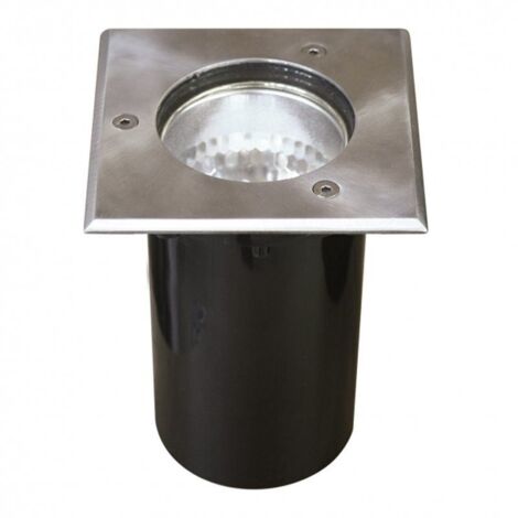 Foco exterior de empotrar en el suelo bigorne cuadrado ip65 1xe27 l.15xan.15xal.0,5cm niquel
