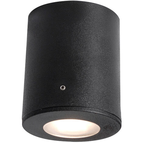 Foco FRANCA 1xGU10 6W con pulsador CCT (2colores) IP55 resina negra