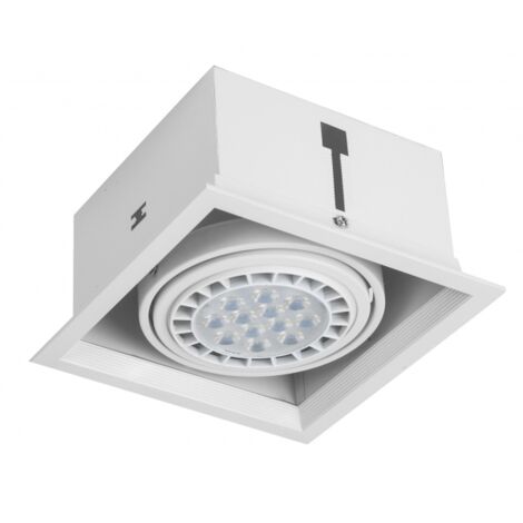 Foco kardan cesar empotrar 1xr111 blanco 17,2x17,5 bombilla no incluida