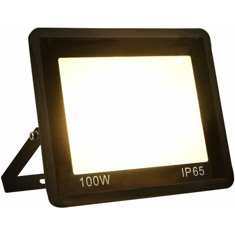 Foco LED 100 W blanco cálido vidaXL - Negro