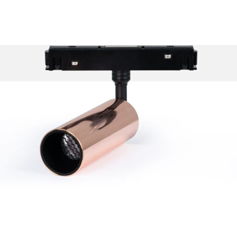 Foco LED carril magnético 7W 48V rosa 2700K