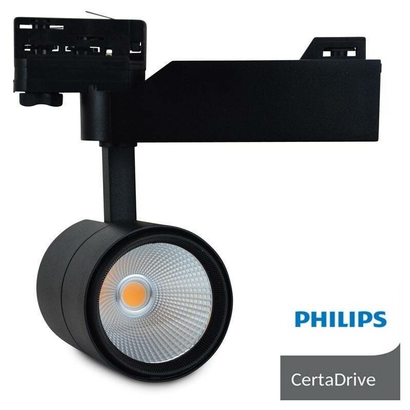 

Barcelona Led - Foco LED carril trifásico 40W 45º COB Citizen Driver Philips | Negro - Blanco Neutro