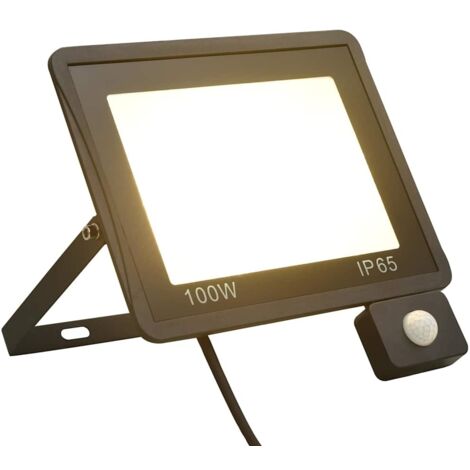 Foco LED con sensor 100 W  cálido