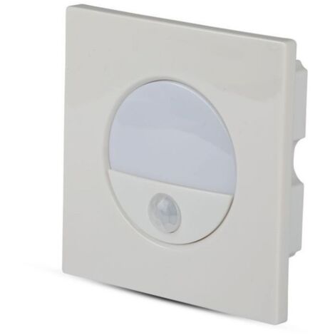 Foco LED empotrable cuadrado V-TAC de 3 W con sensor, blanco, blanco natural