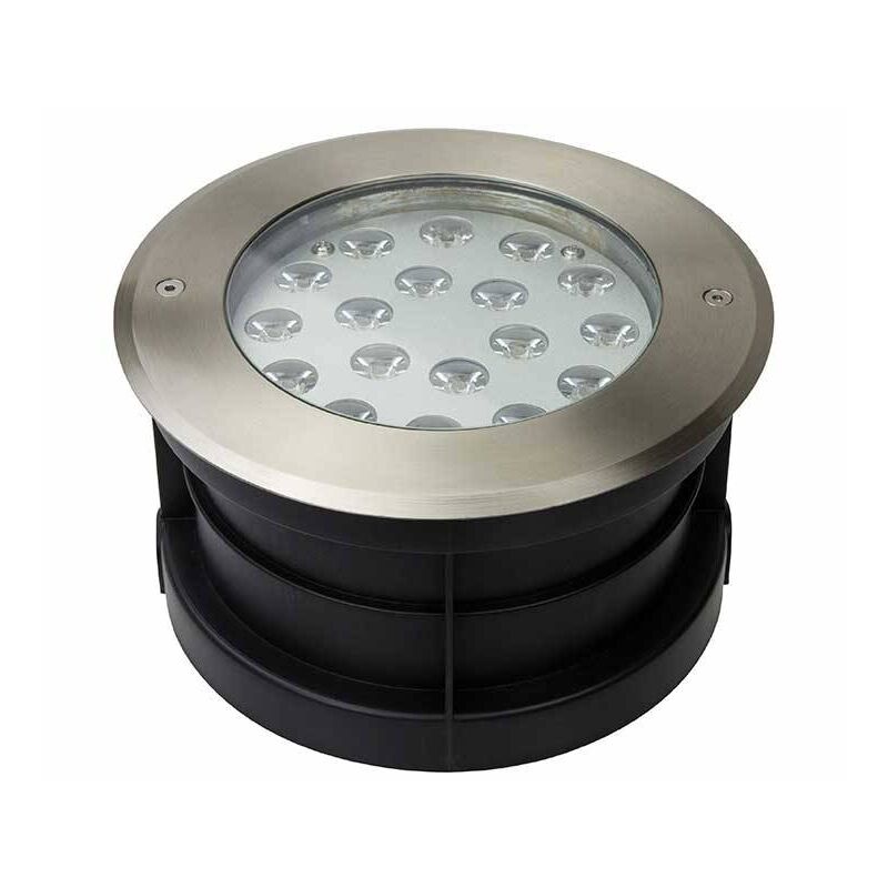 

Foco LED Empotrable en suelo 18W 12V-DC IP67 Blanco cálido 3000K | Blanco Cálido