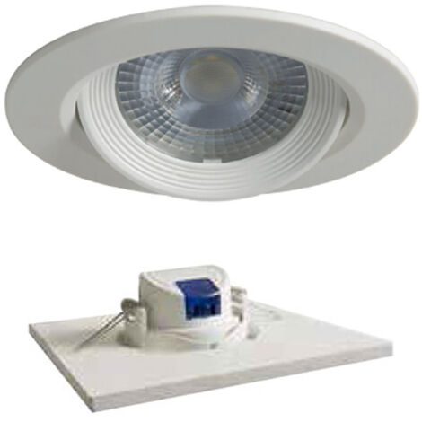 Foco LED empotrable redondo Duralamp 7W 3000K 40° Blanco D307TWW