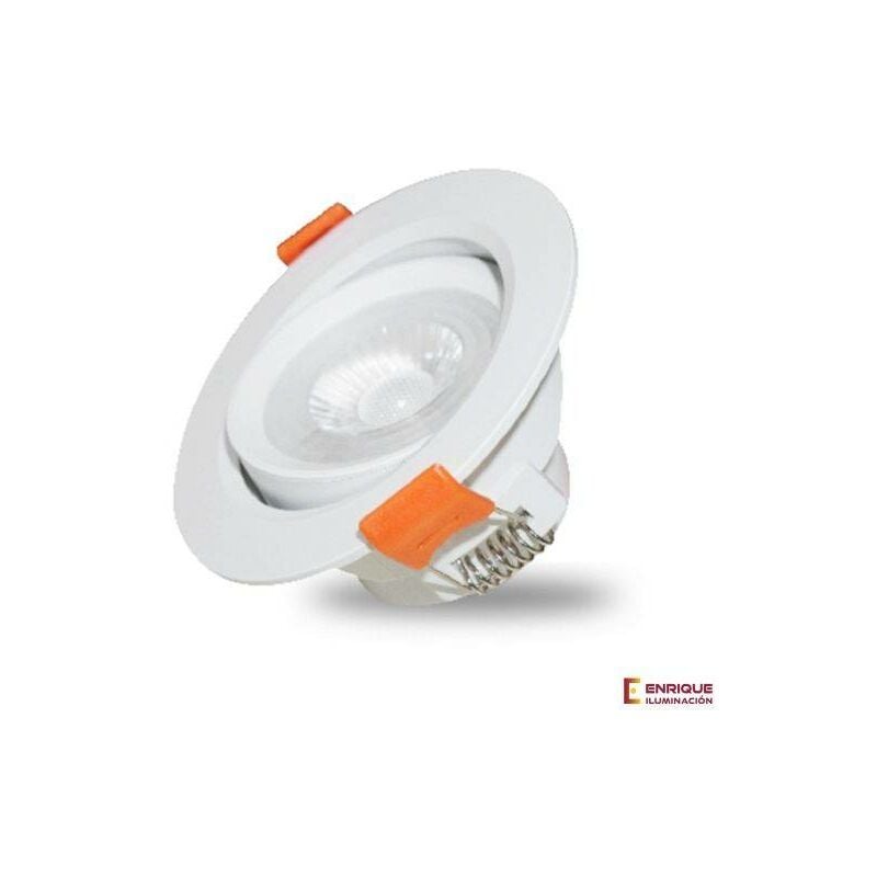 

Foco led empotrado redondo blanco 9w 3000K luz calida - 0